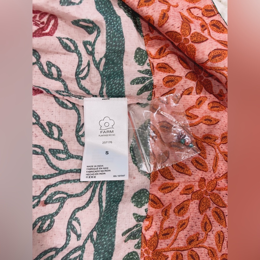 NWT Farm Rio Ainika Print Tiered Macaws Maxi Dress S - Picture 10 of 11